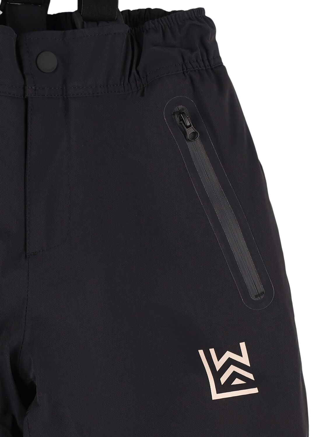 Shop Liewood Poly Snow Pants W/suspenders In Black