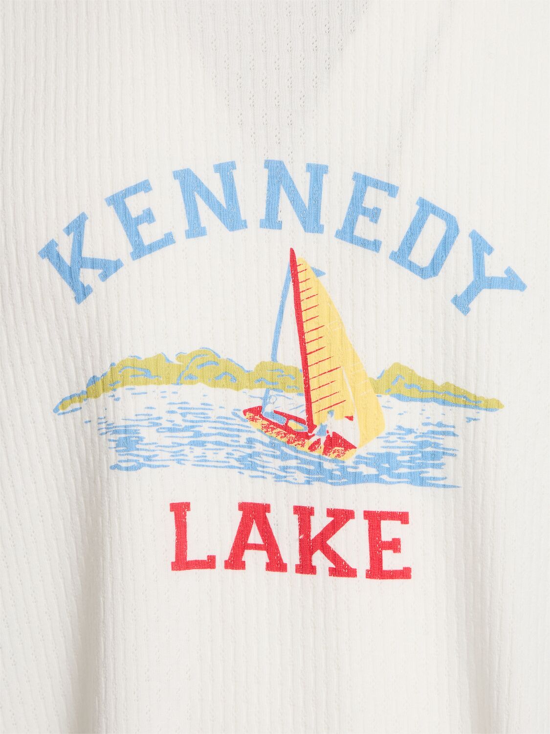 Shop Bode Kennedy Lake T-shirt In Cream