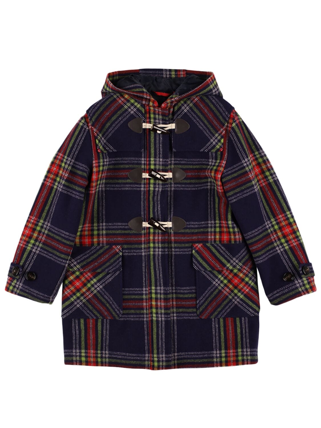 Wool Blend Hooded Coat