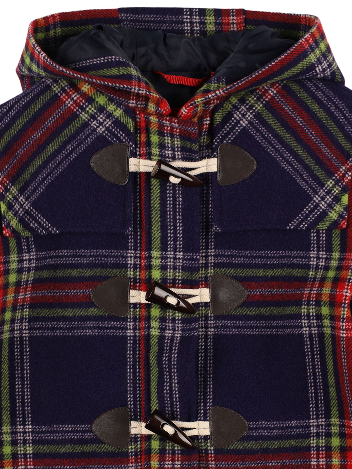 Max & Co Wool Blend Hooded Coat In Pink/multi