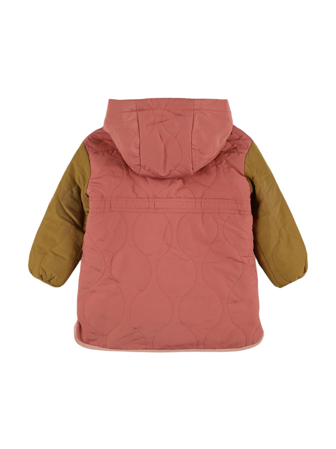 Shop Louise Misha Hooded Poly Down Jacket In Brown/pink