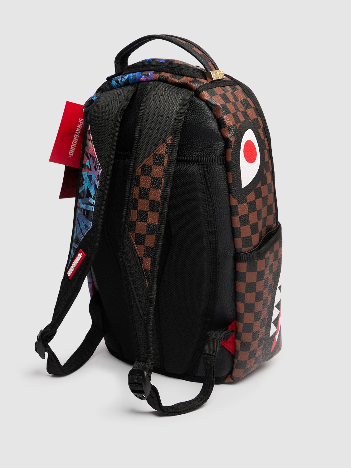 Shop Sprayground Printed Canvas Backpack In Brown/multi