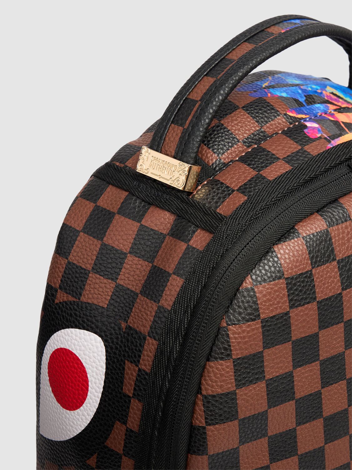 Shop Sprayground Printed Canvas Backpack In Brown/multi