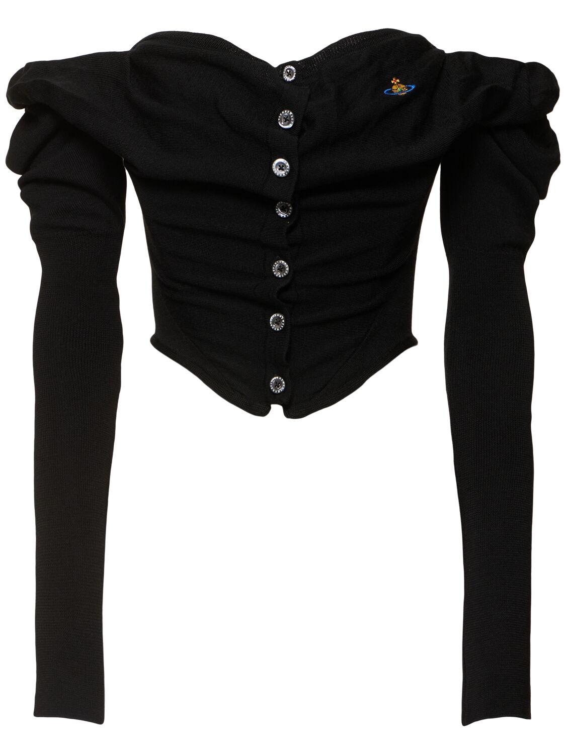 Vivienne Westwood Bea Corset Knit Cardigan In Black