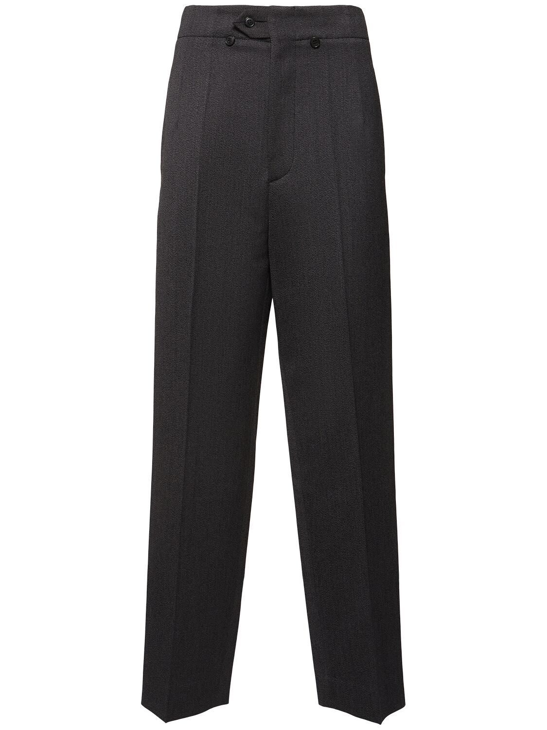 Shop Victoria Beckham High-waist Tapered Wool Pants In Grey