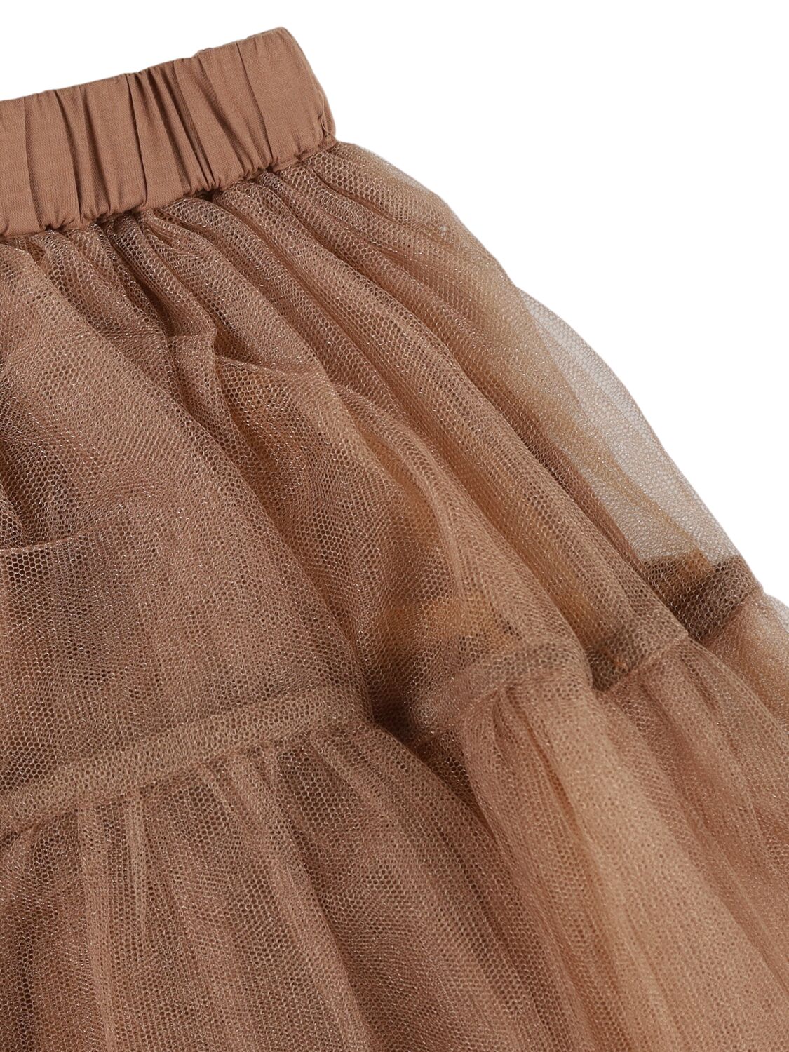 Shop Donsje Pleated Tulle Skirt In Dark Pink