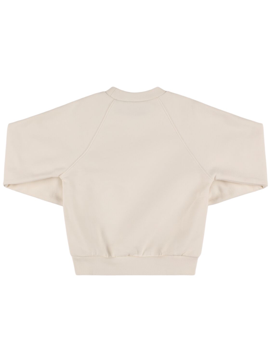 Maison Mangostan Printed Cotton Crewneck Sweatshirt In White