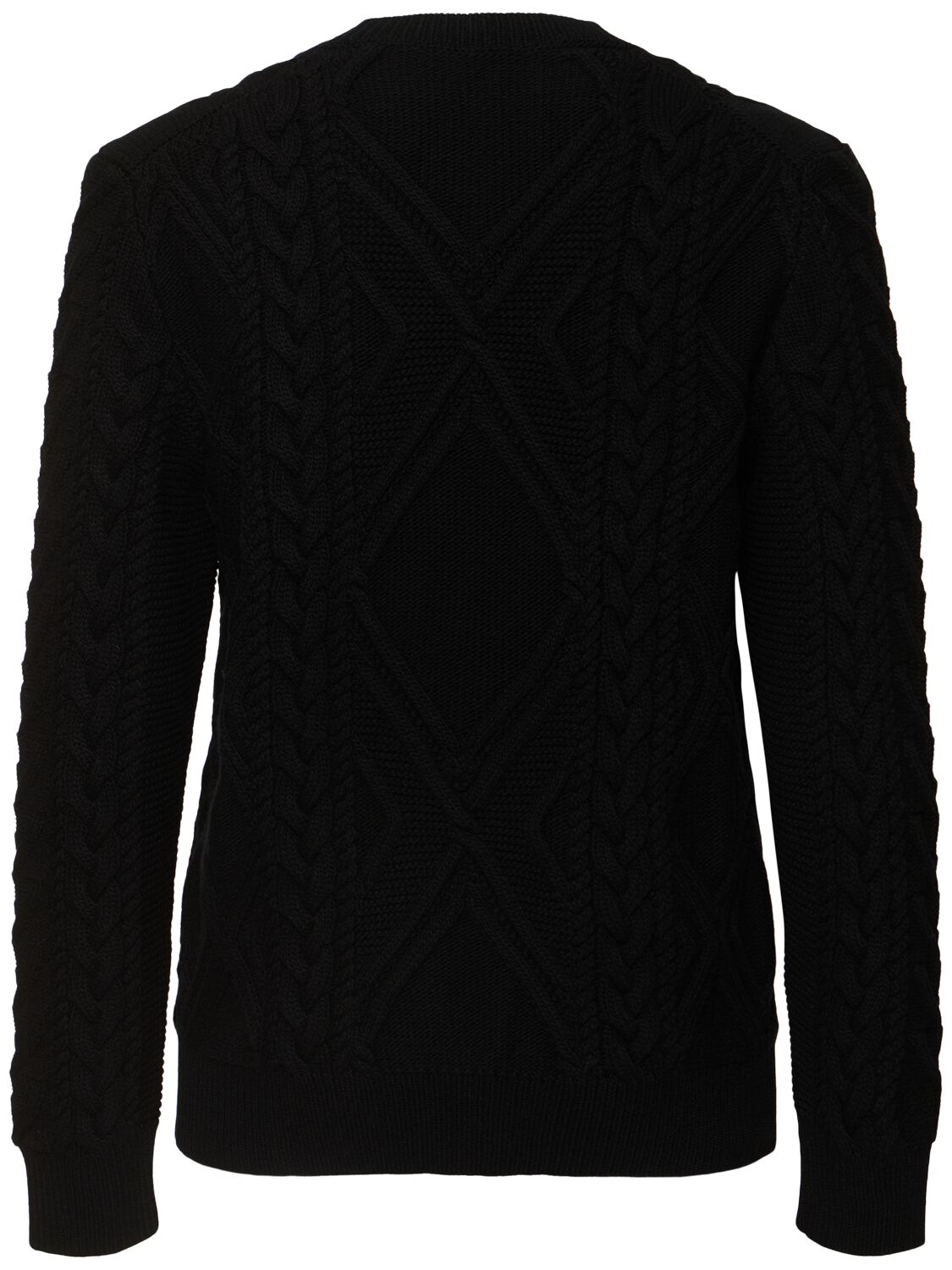 Shop Dolce & Gabbana Wool Knit Crewneck Sweater In Black