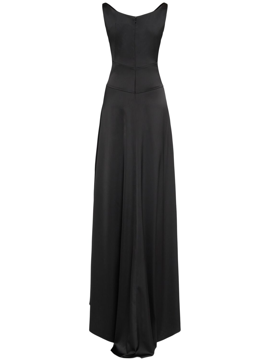 Shop Dsquared2 Daisy Crepe Cady Gown In Black