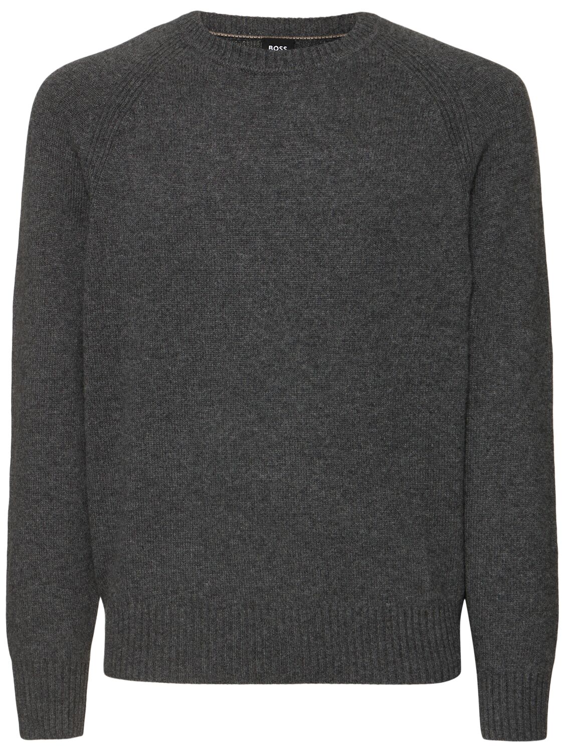 Hugo Boss Emalvo Cashmere Crewneck Sweater In Gray