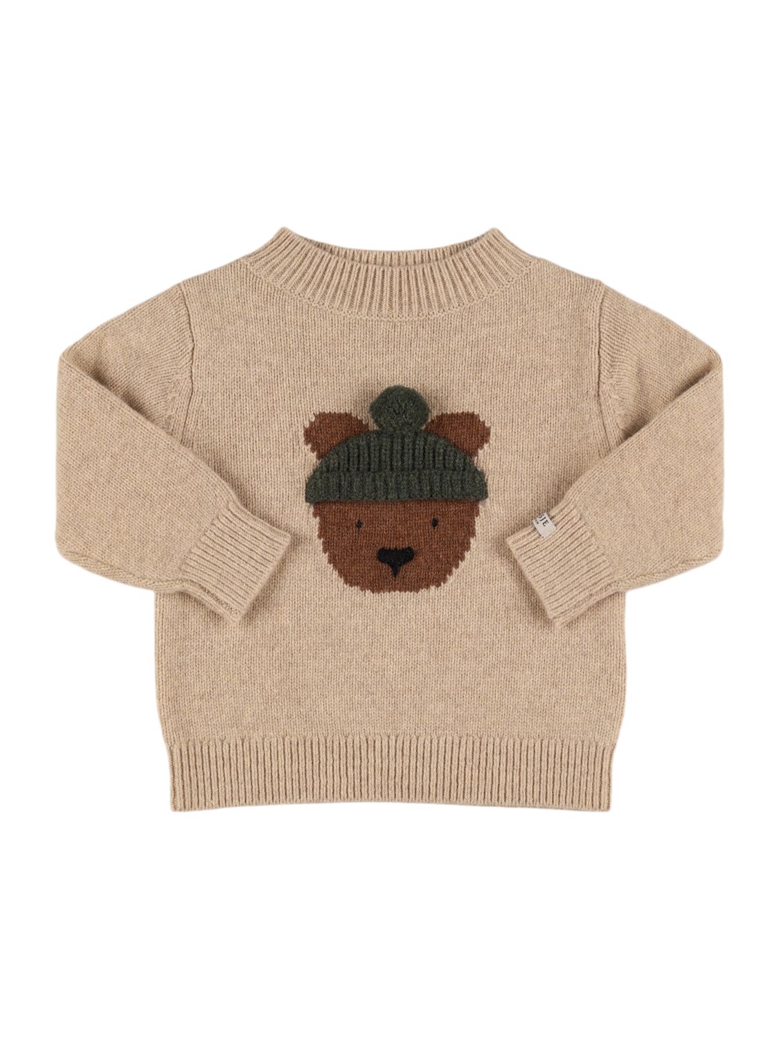 Donsje Embroidered Wool Knit Sweater In Beige