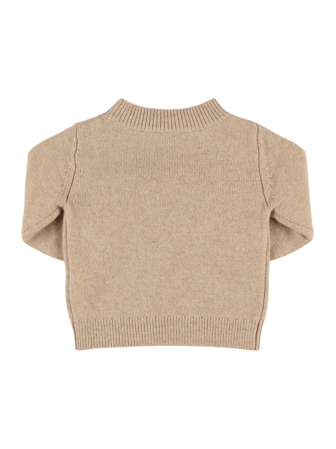 Shop Donsje Embroidered Wool Knit Sweater In Beige