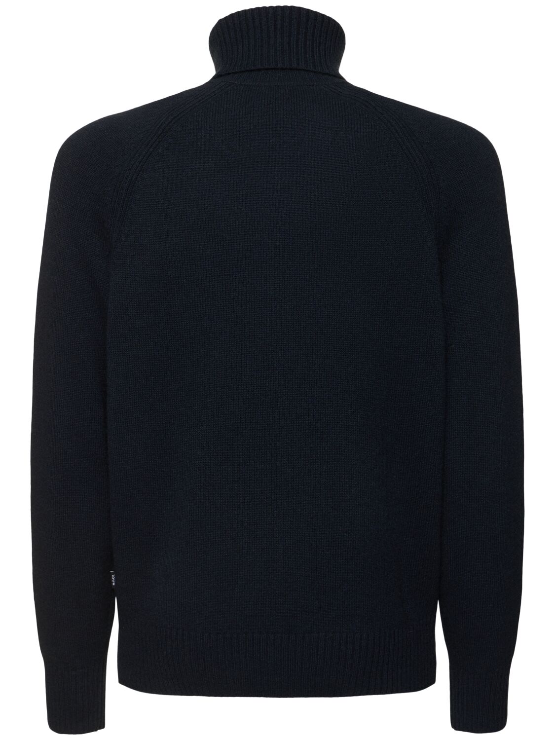 Shop Hugo Boss Elogico Cashmere Turtleneck Sweater In Dark Blue