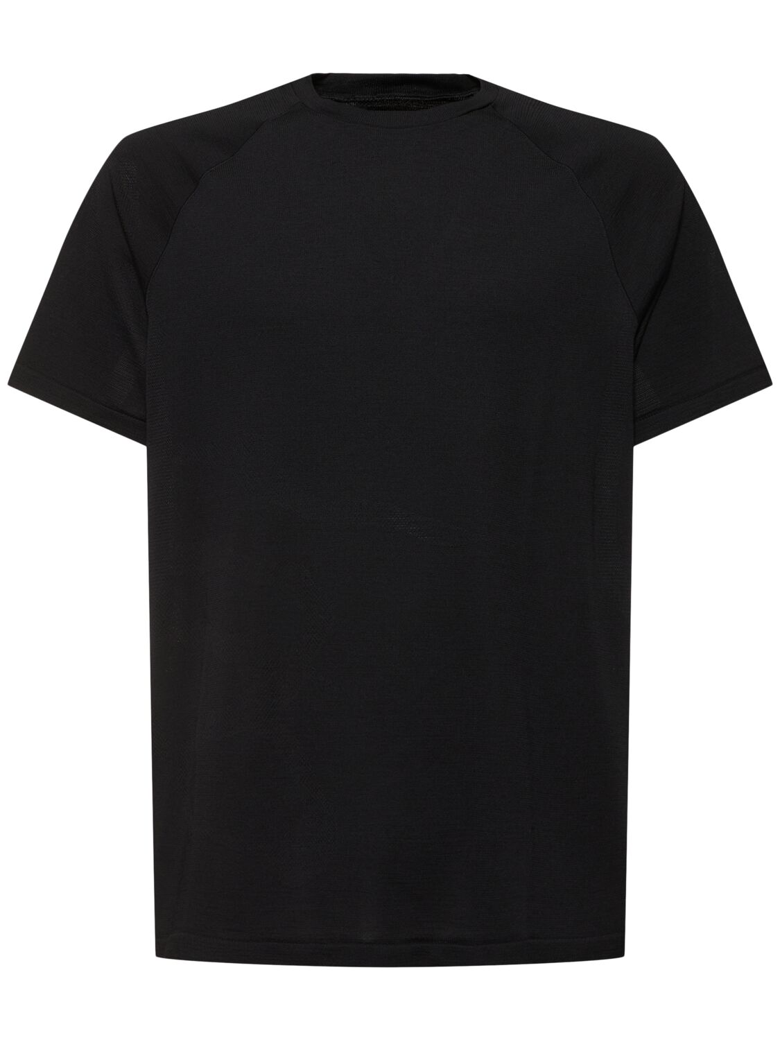 Y-3 Run Short-sleeved Tech T-shirt In Black