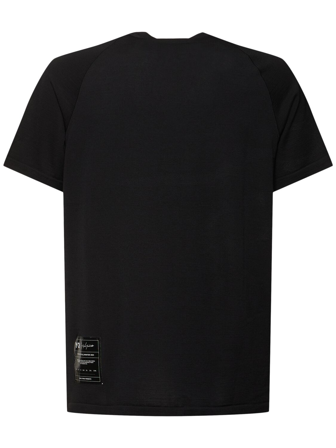 Shop Y-3 Run Short-sleeved Tech T-shirt In Black