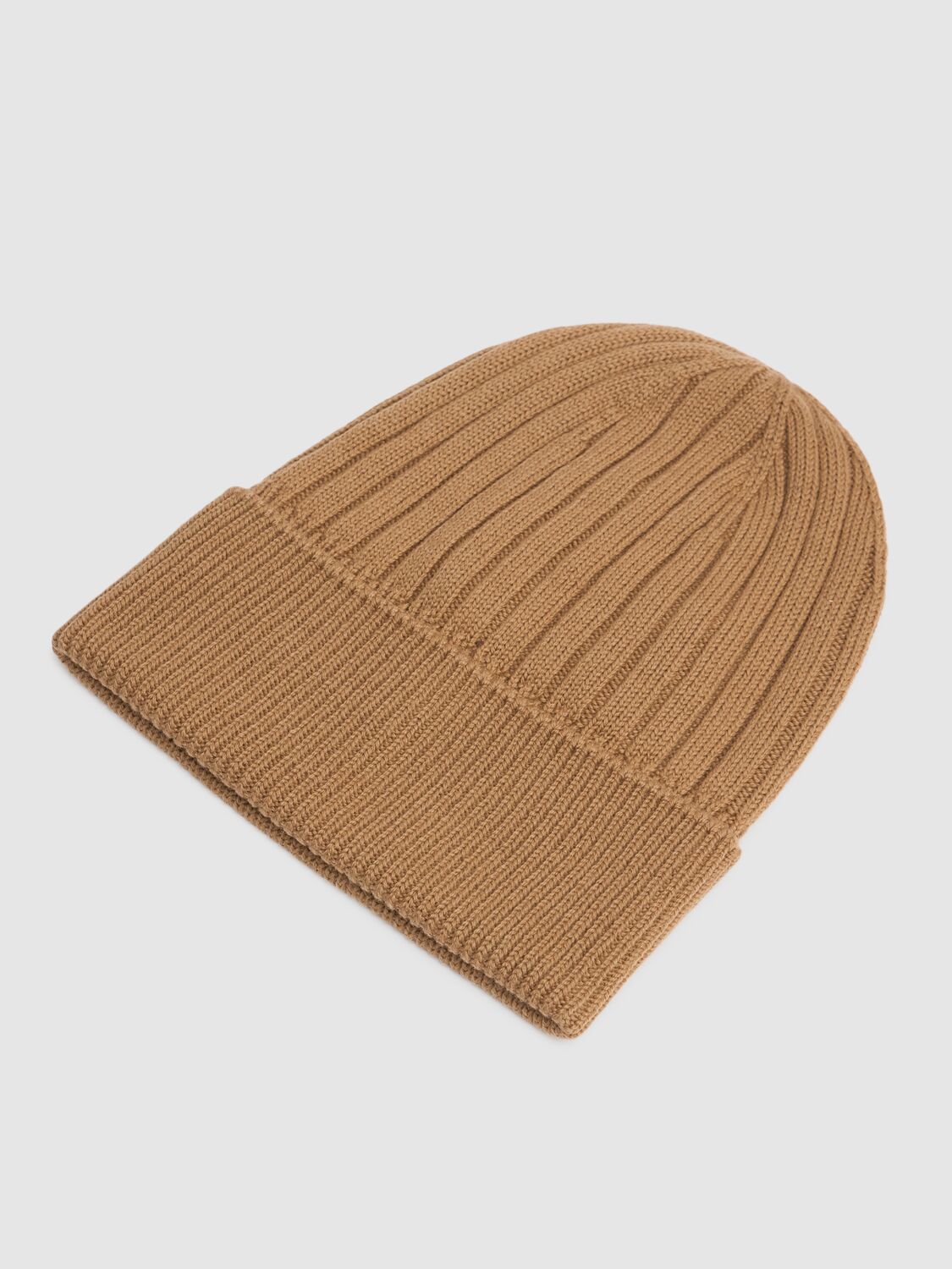 Shop Gucci Logo Wool Beanie In Brown