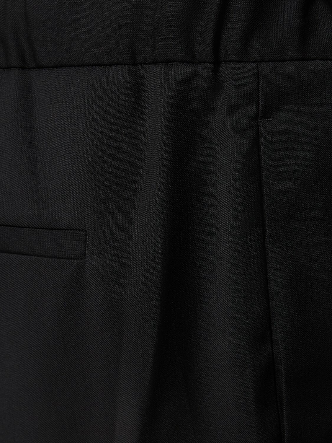 Shop Seven Gauge Pleated Tropical Wool Blend Pants In Black