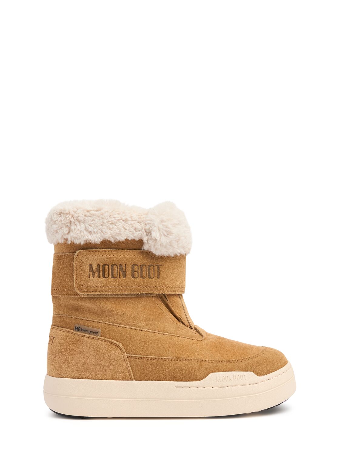 Moon Boot Suede Strap Snow Boots In Brown