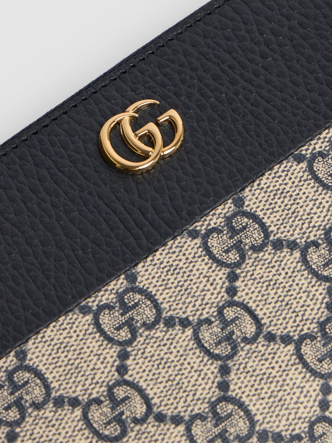 Shop Gucci Gg Marmont Canvas Zip Around Wallet In Blu/beige