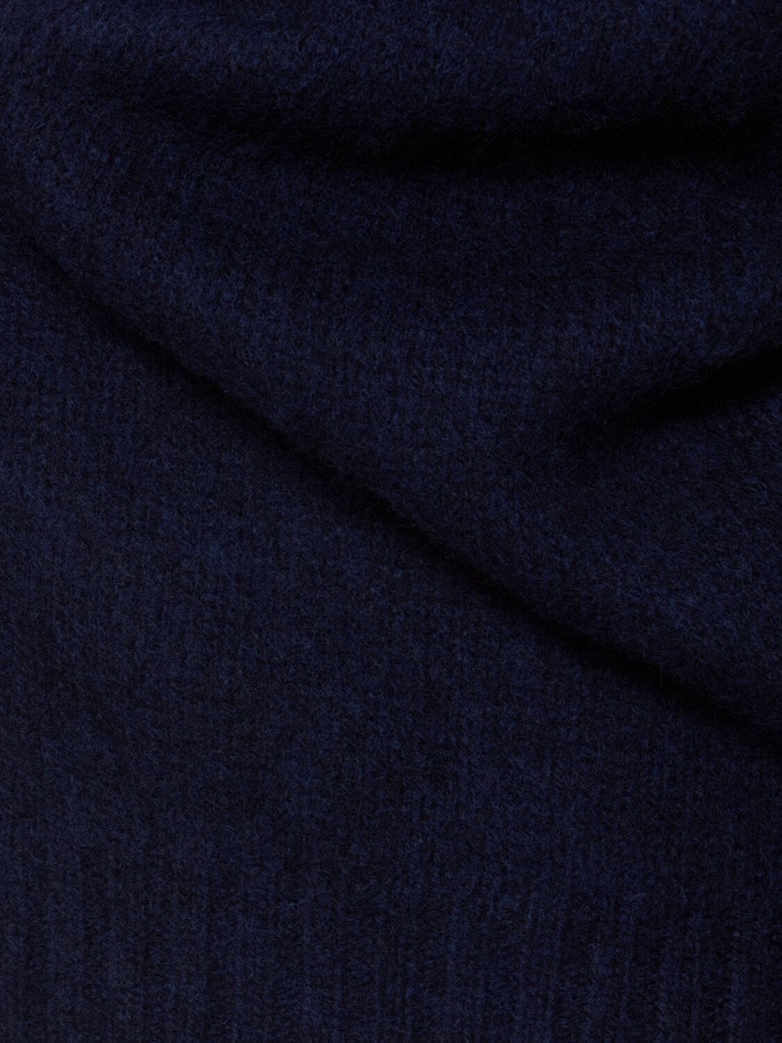 Shop Aspesi Brushed Shetland Wool Hoodie In Navy