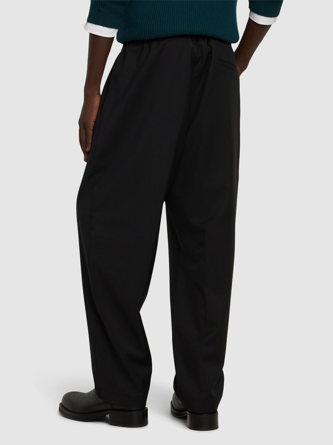 Shop Seven Gauge Tropical Wool Pants In Black