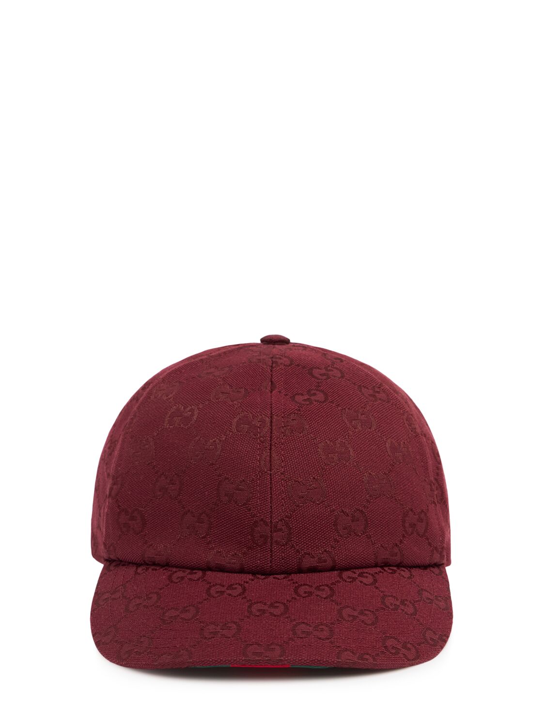 Gucci Allover Gg Cotton Baseball Cap In Rosso Ancora