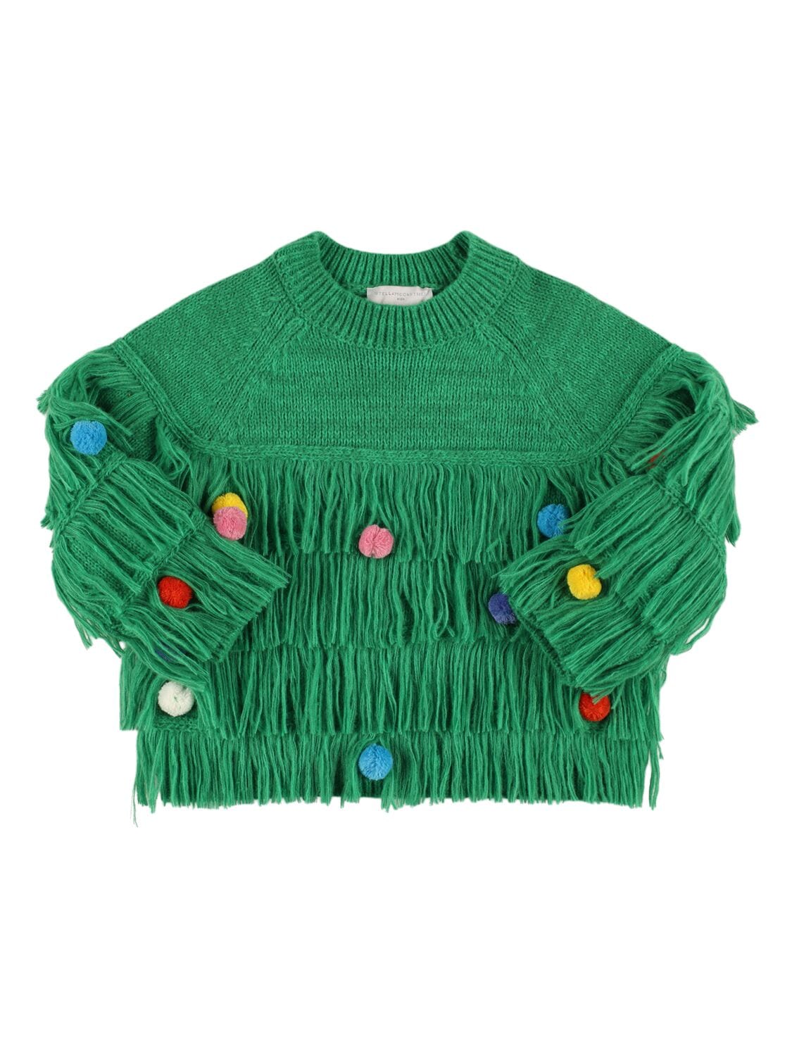 Recycled Tech Knit Jumper W/fringes