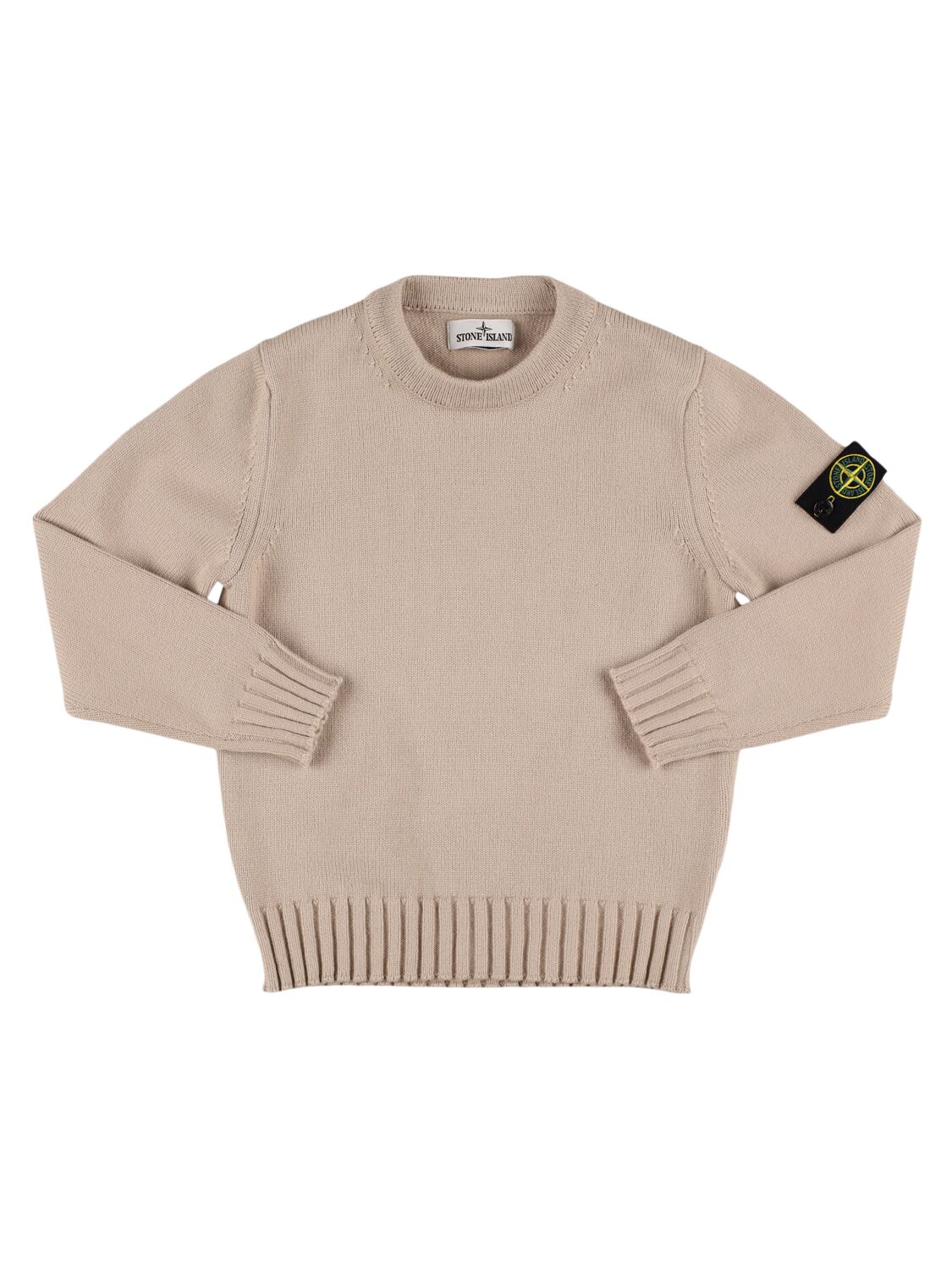 STONE ISLAND JUNIOR Cotton Blend Knit Sweater