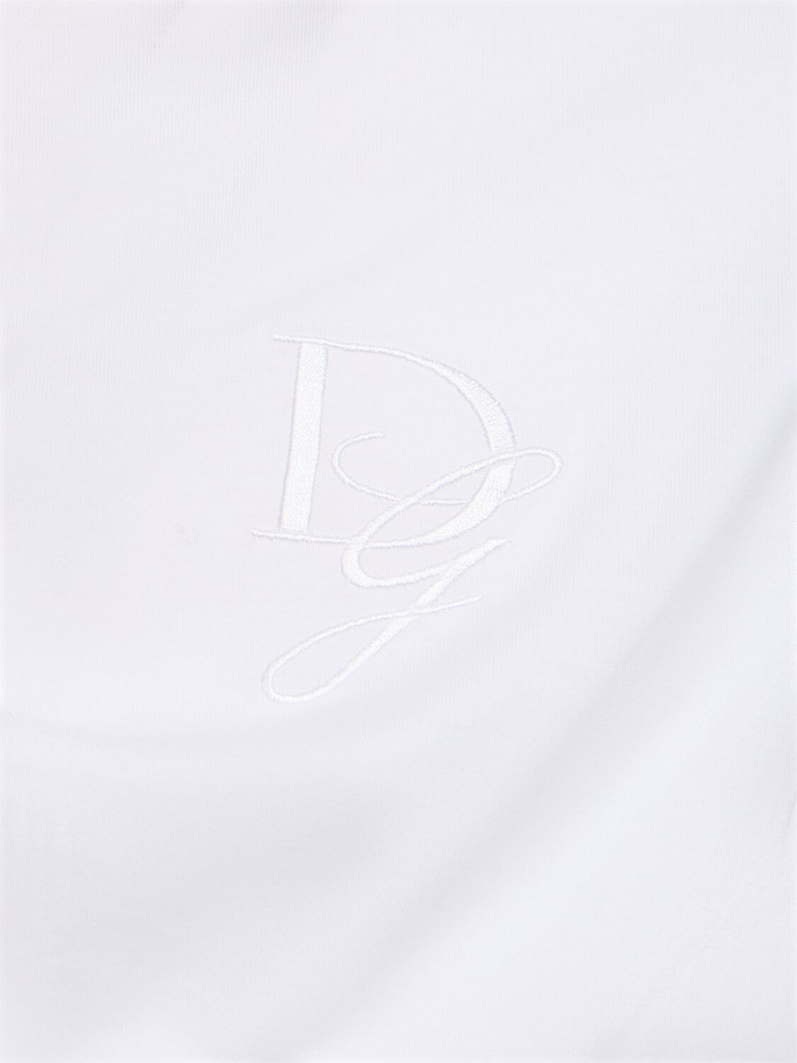 Shop Dolce & Gabbana Cotton Jersey Logo T-shirt In White Optic