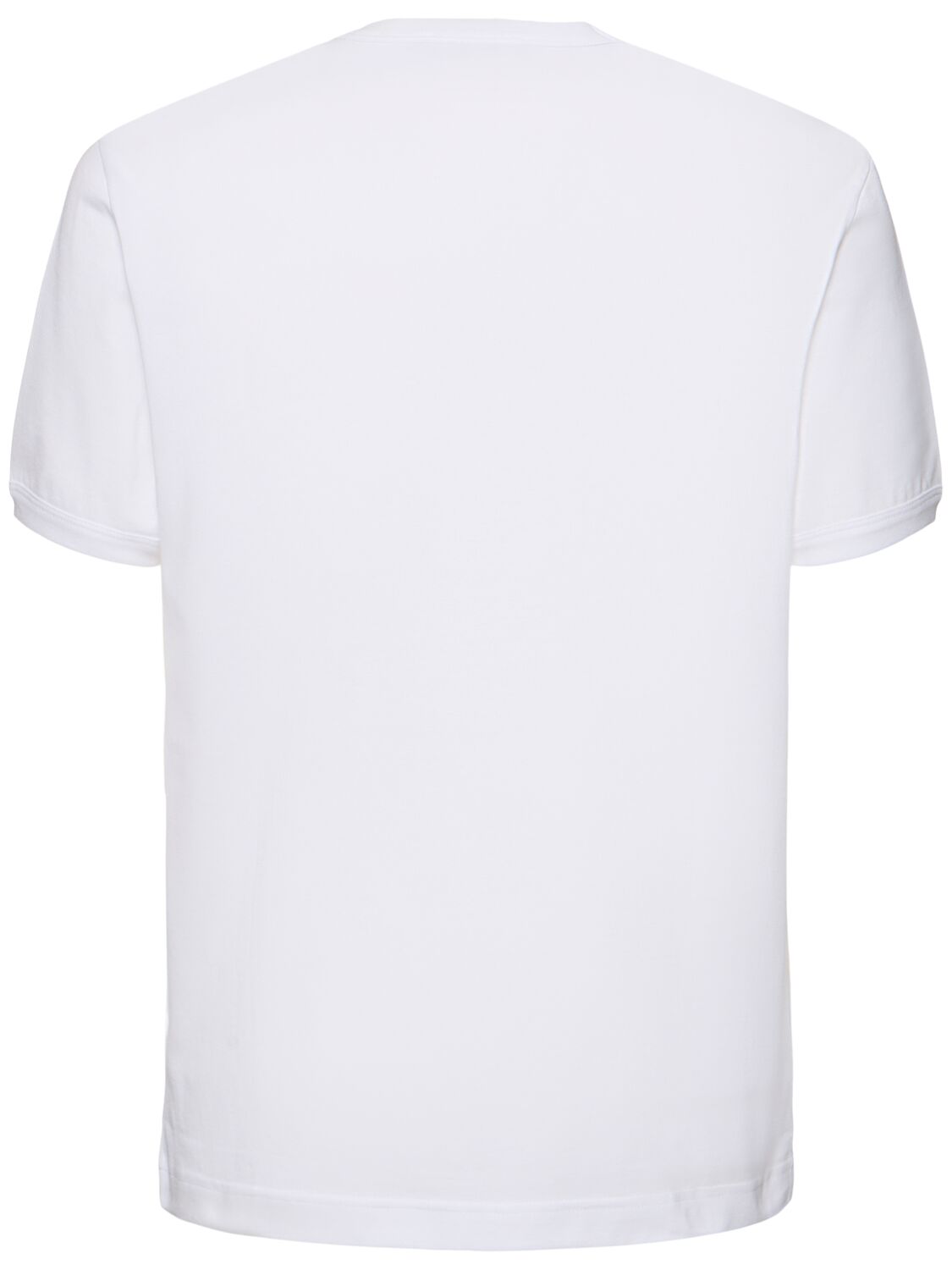 Shop Dolce & Gabbana Cotton Jersey Logo T-shirt In White Optic