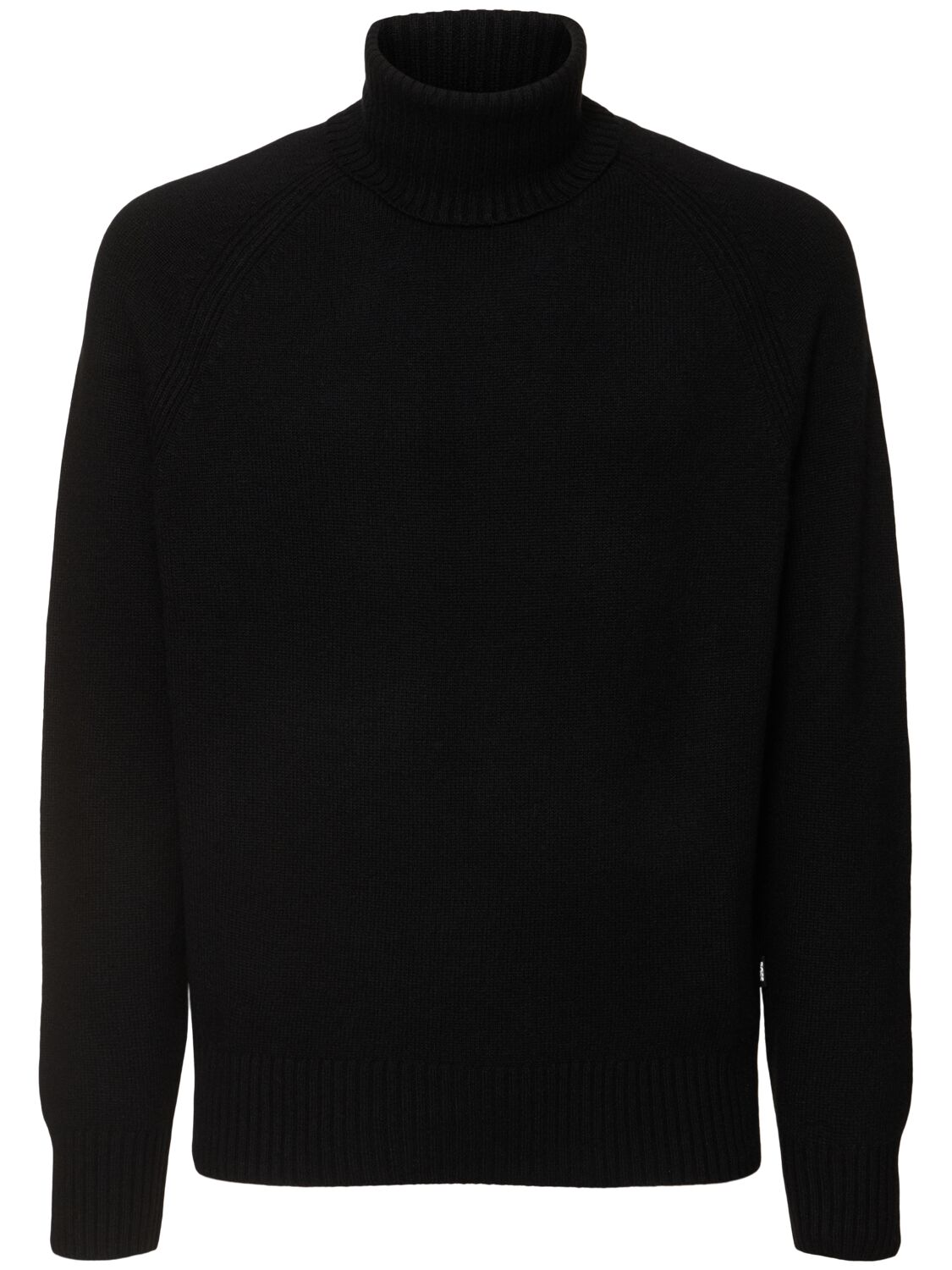 Hugo Boss Elogico Cashmere Turtleneck Sweater In Black