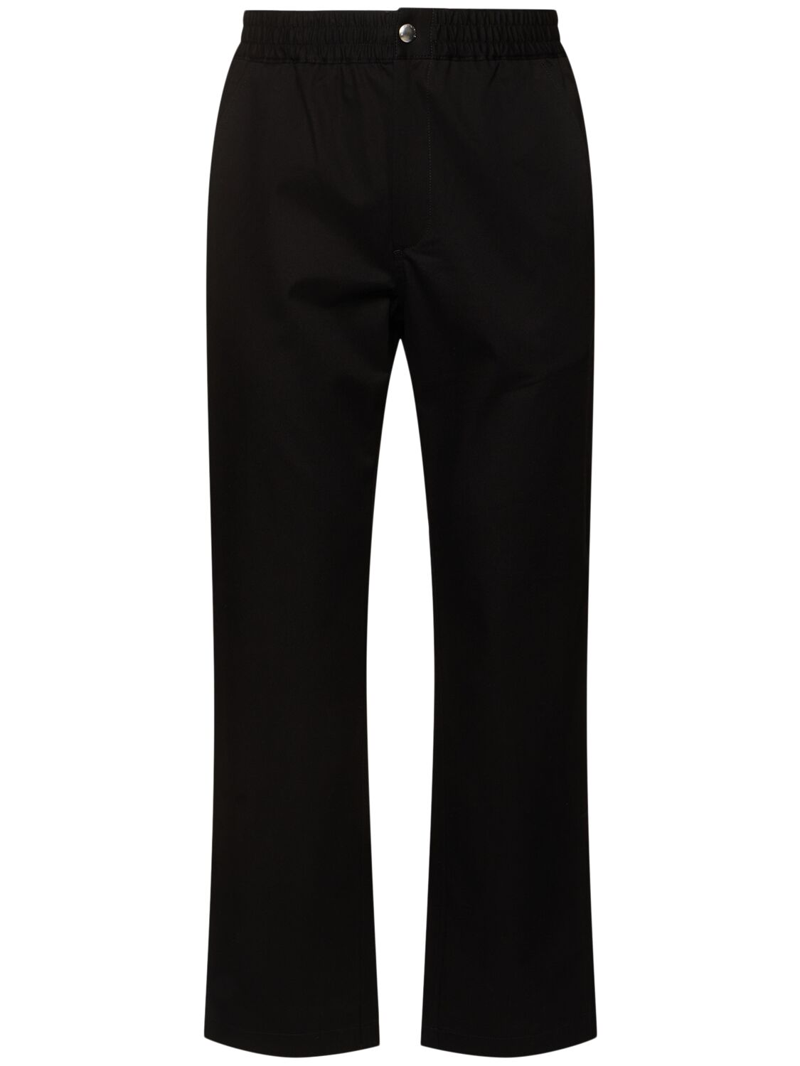 Maison Kitsuné Brushed Cotton Pants In Black