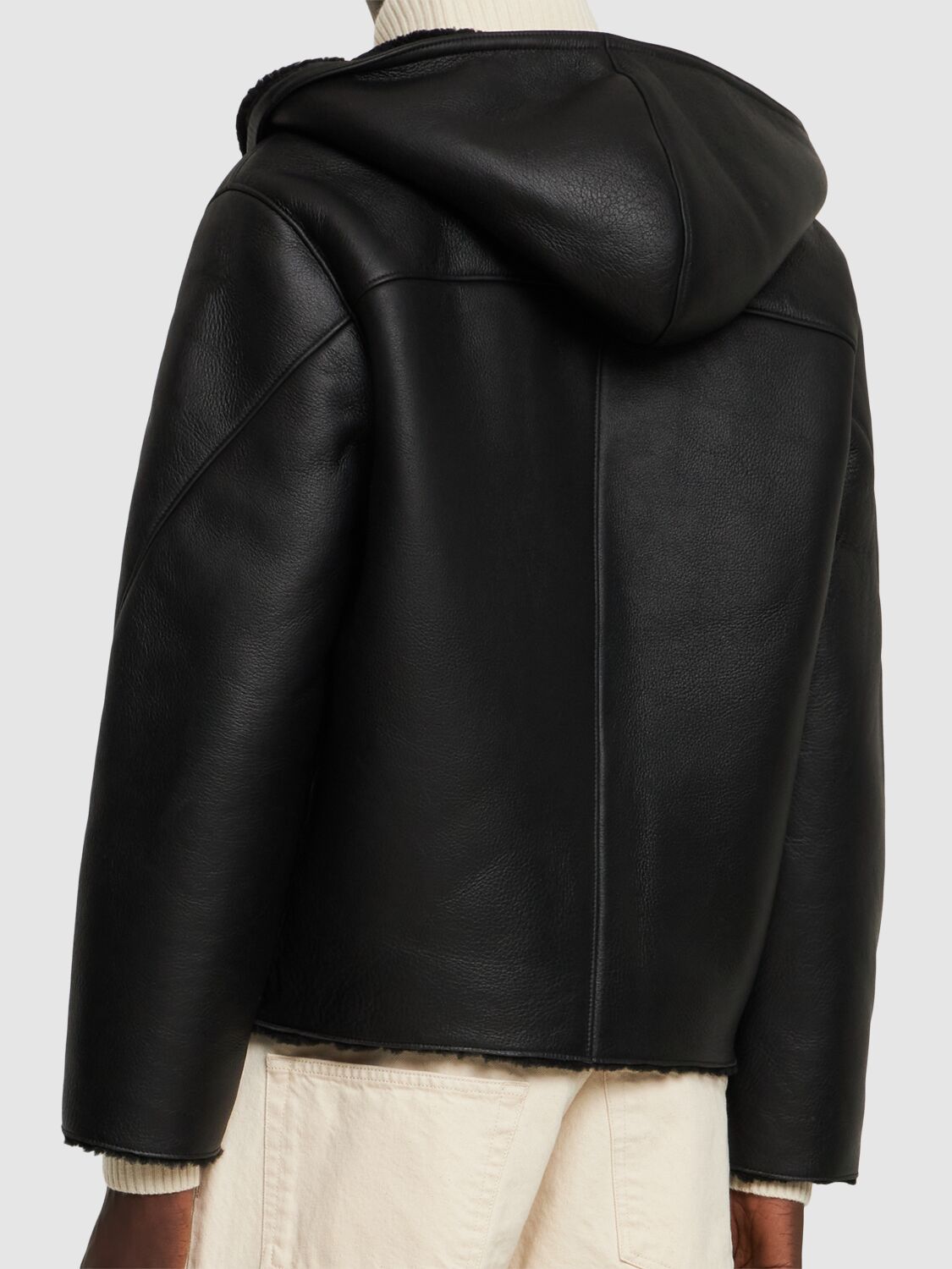 Shop Axel Arigato Angus Shearling Jacket In Black