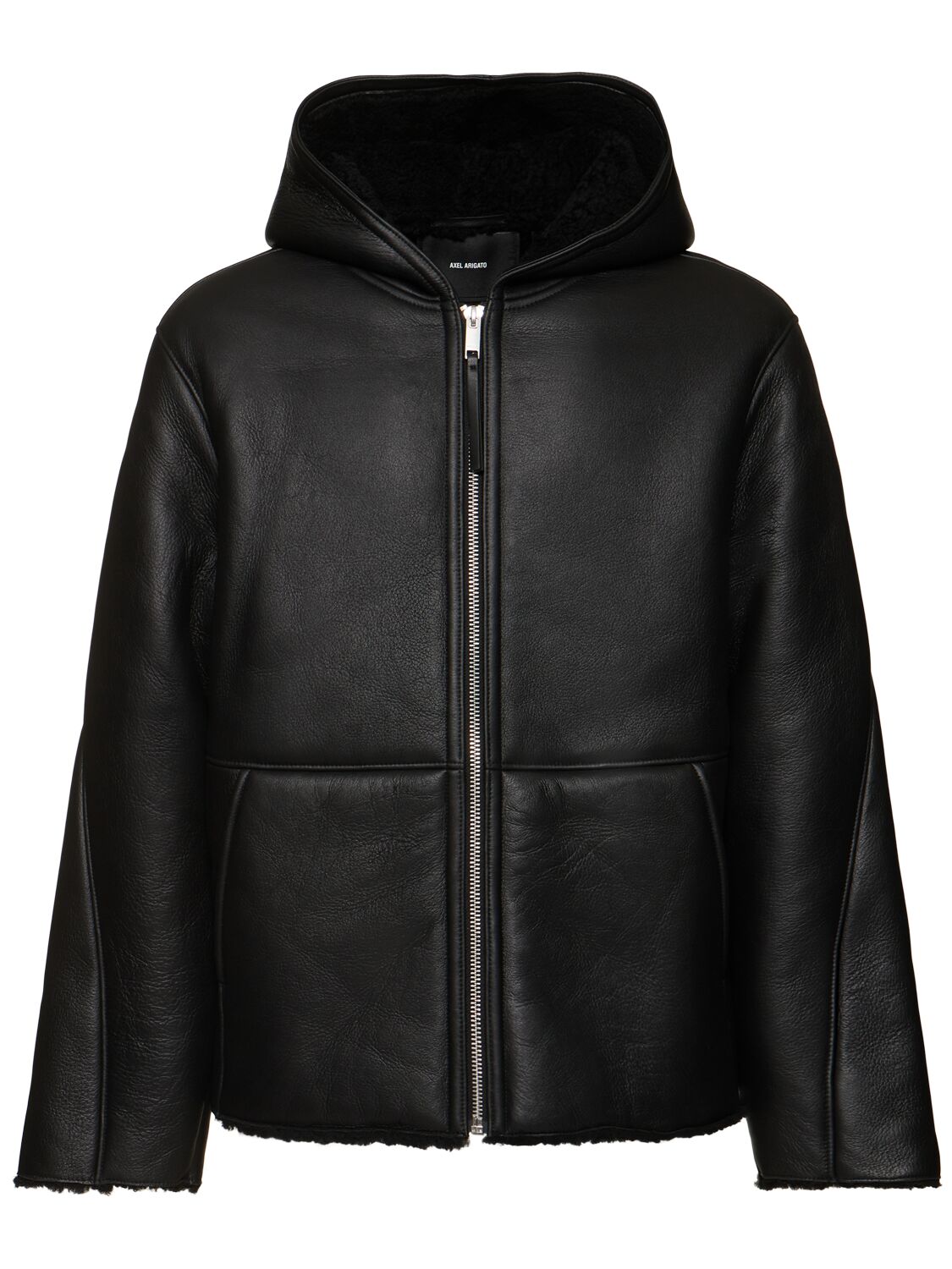 Shop Axel Arigato Angus Shearling Jacket In Black