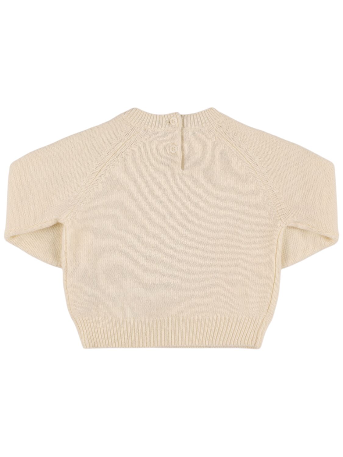 Shop Il Gufo Wool Knit Sweater In White