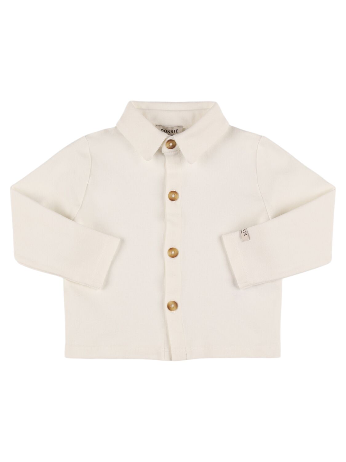 Donsje Kids' Organic Cotton Poplin Shirt In White