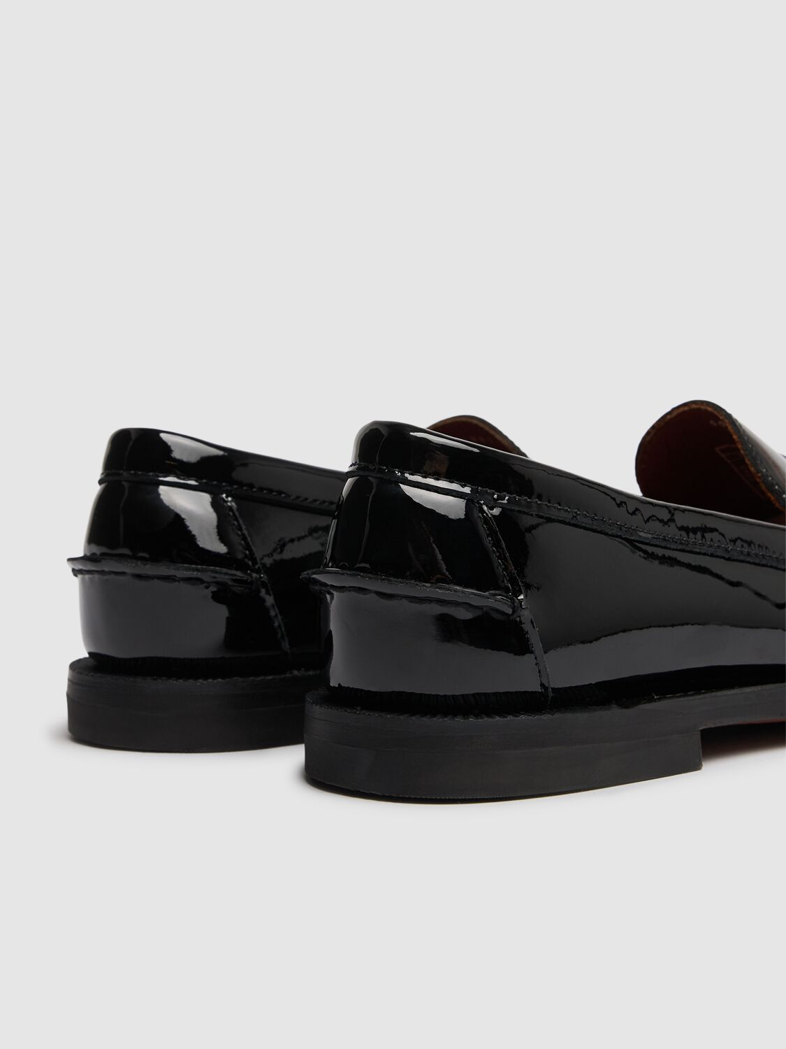 Shop Sebago 20mm Classic Dan Patent Leather Loafers In Black