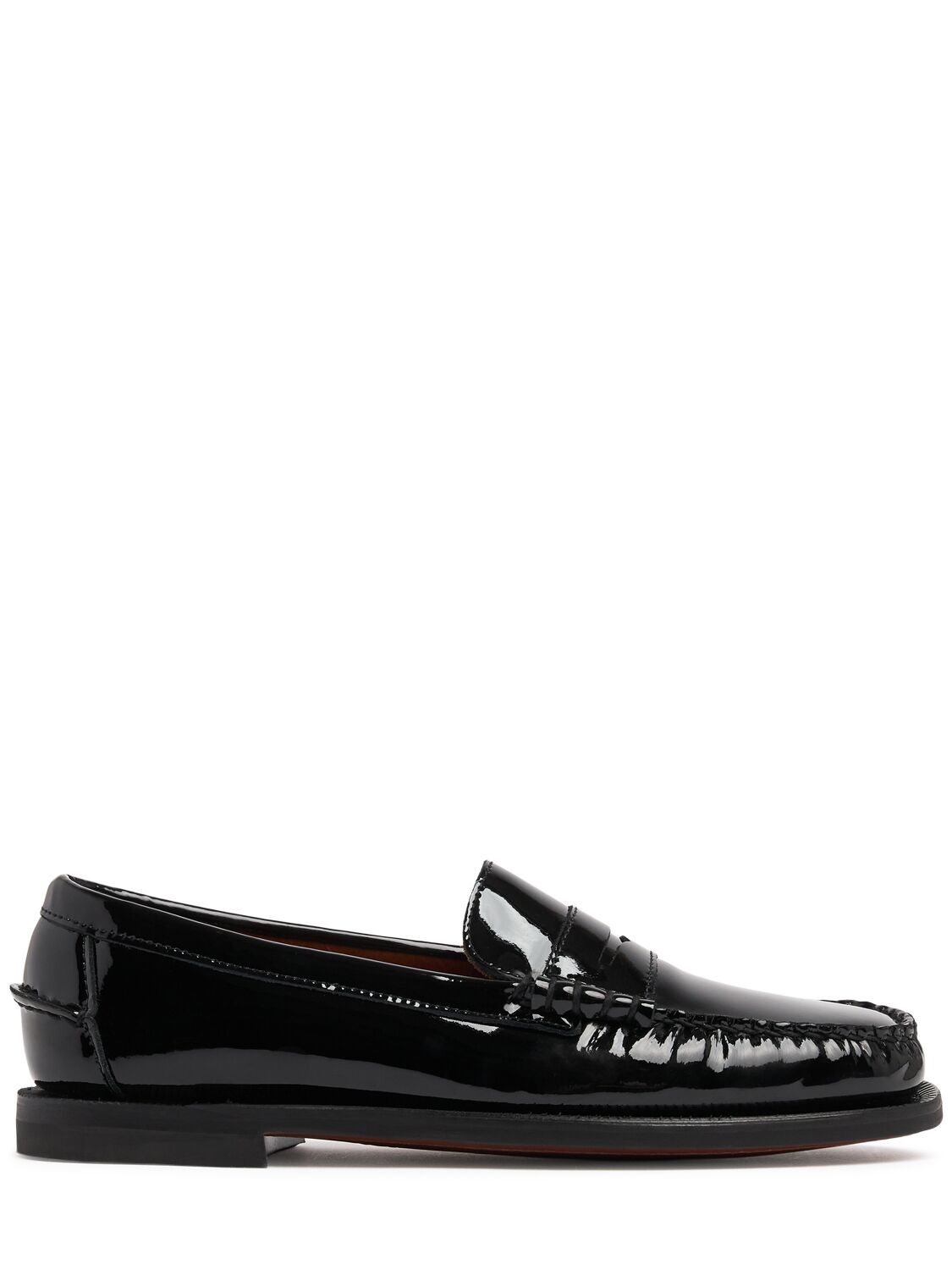 Shop Sebago 20mm Classic Dan Patent Leather Loafers In Black