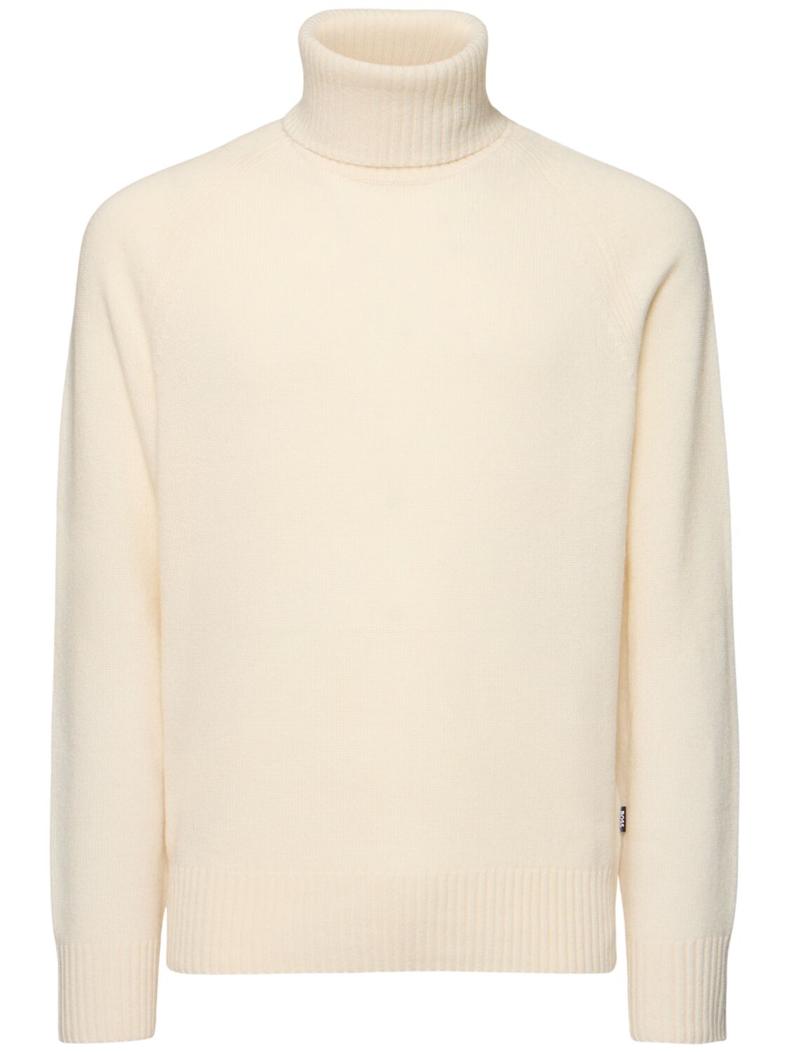 Hugo Boss Elogico Cashmere Turtleneck Sweater In Neutral