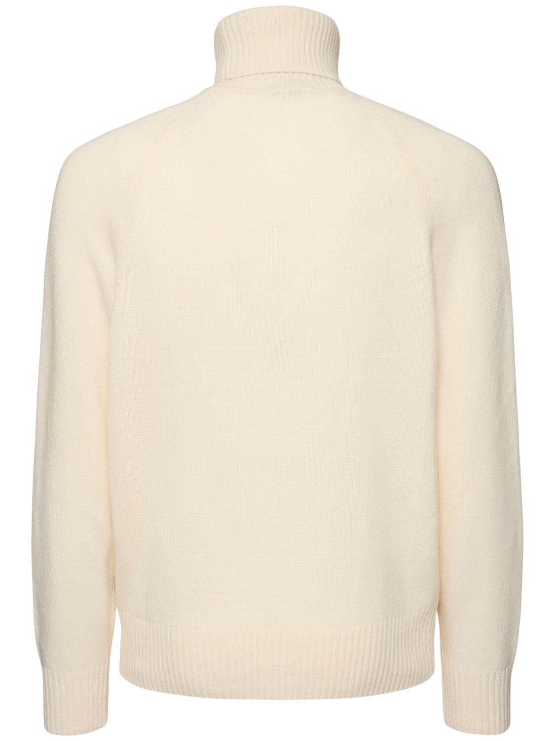 Shop Hugo Boss Elogico Cashmere Turtleneck Sweater In Open White