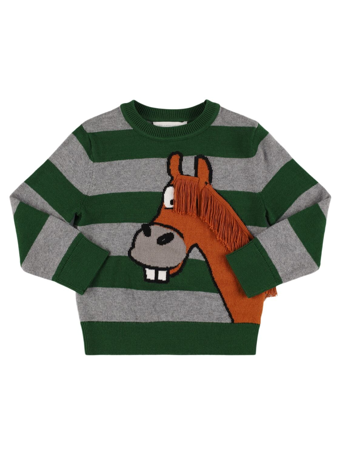 Cotton & Wool Knit Sweater W/ Fringes