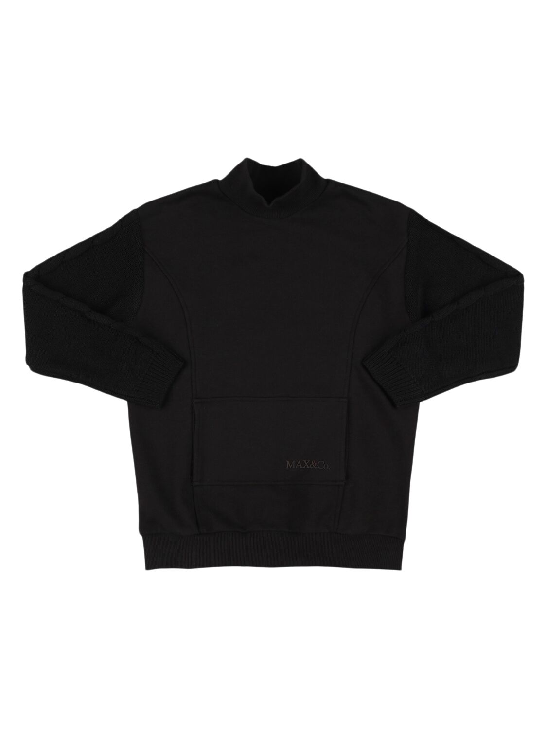 Max & Co Cotton & Wool Sweatshirt In Black