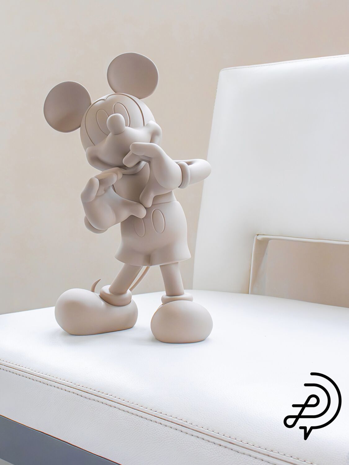 Shop Leblon Delienne Mickey With Love Figurine In Beige