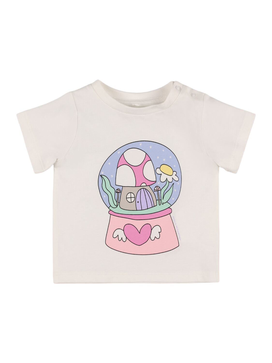 Stella Mccartney Printed Cotton Jersey T-shirt In White