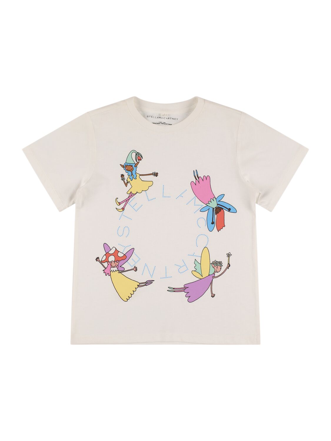 Stella Mccartney Printed Cotton Jersey T-shirt In White