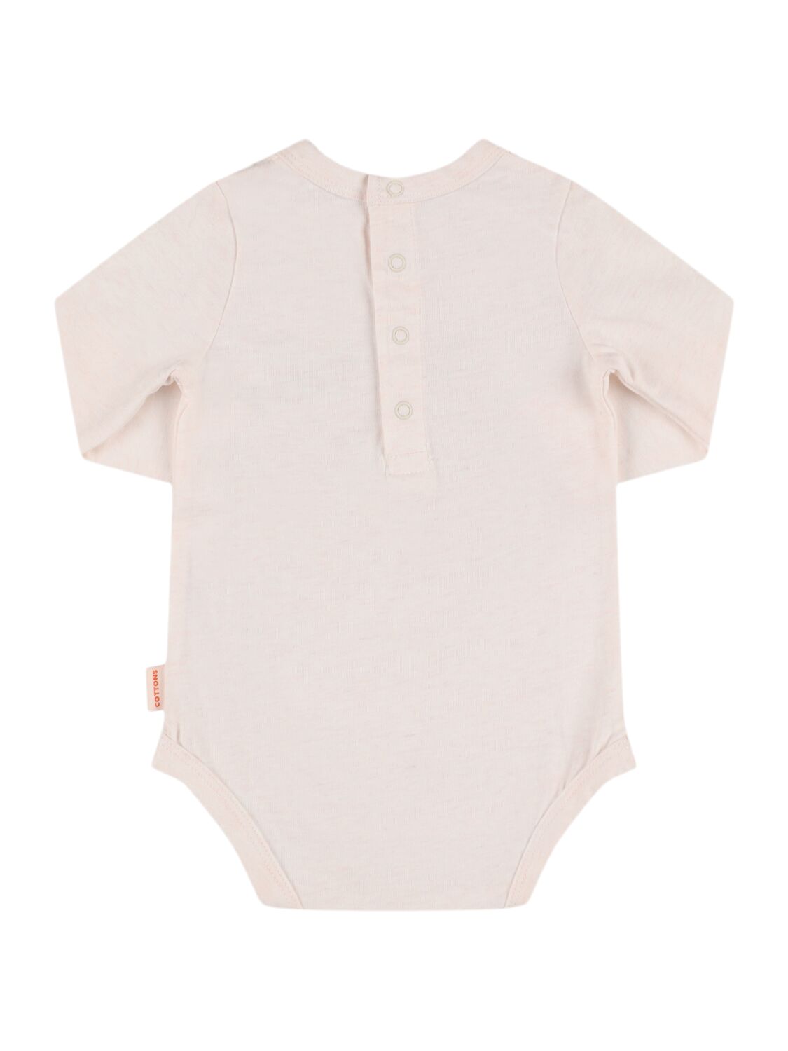 Shop Tiny Cottons Printed Organic Cotton Bodysuit In Beige