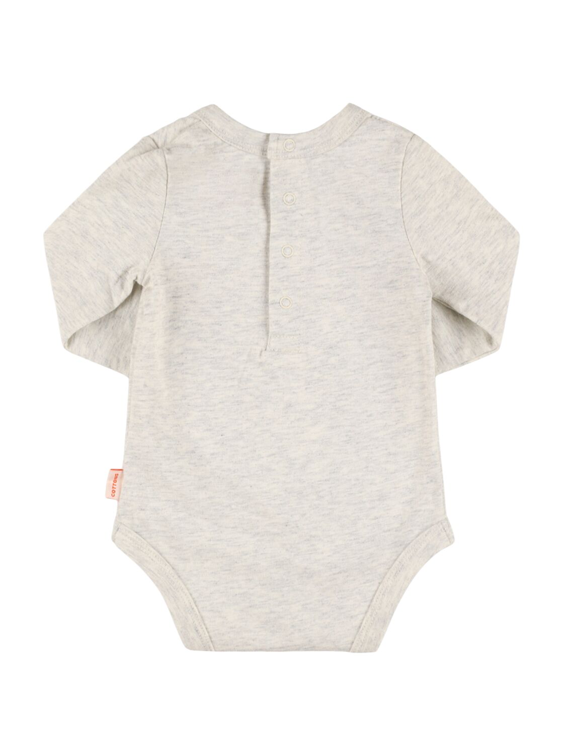 Shop Tiny Cottons Printed Organic Cotton Bodysuit In Grey