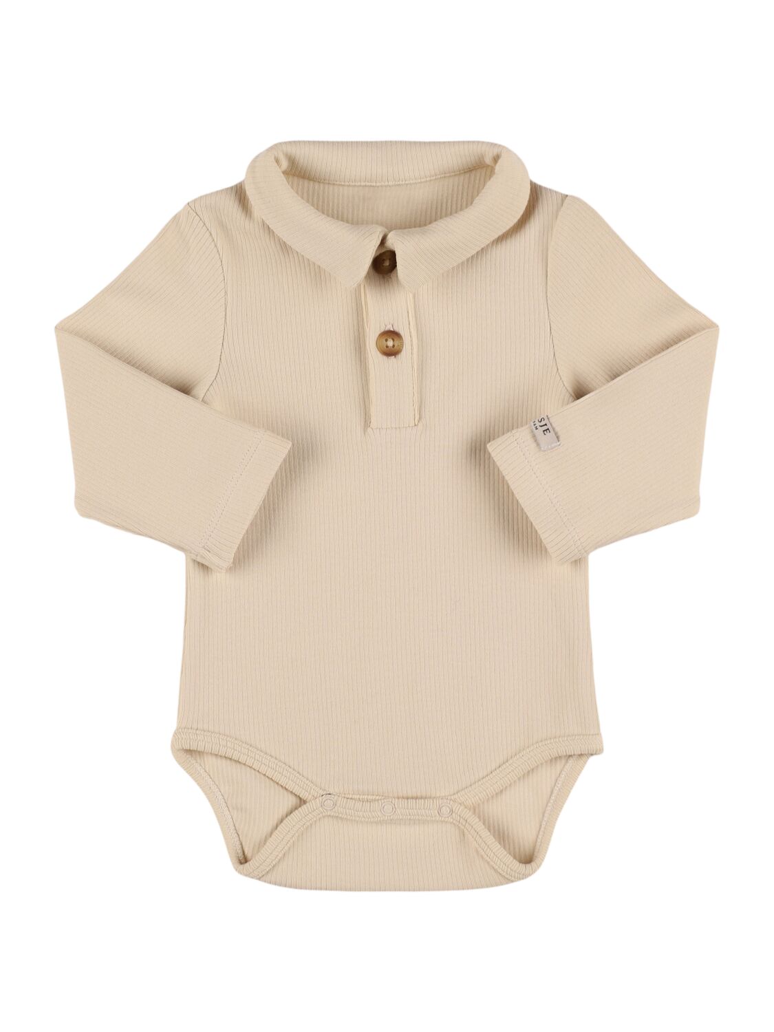 Donsje Babies' Organic Cotton Bodysuit In Beige