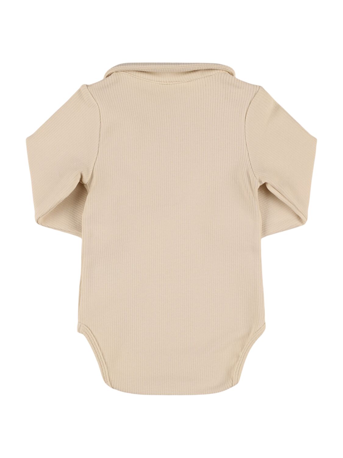 Shop Donsje Organic Cotton Bodysuit In Beige