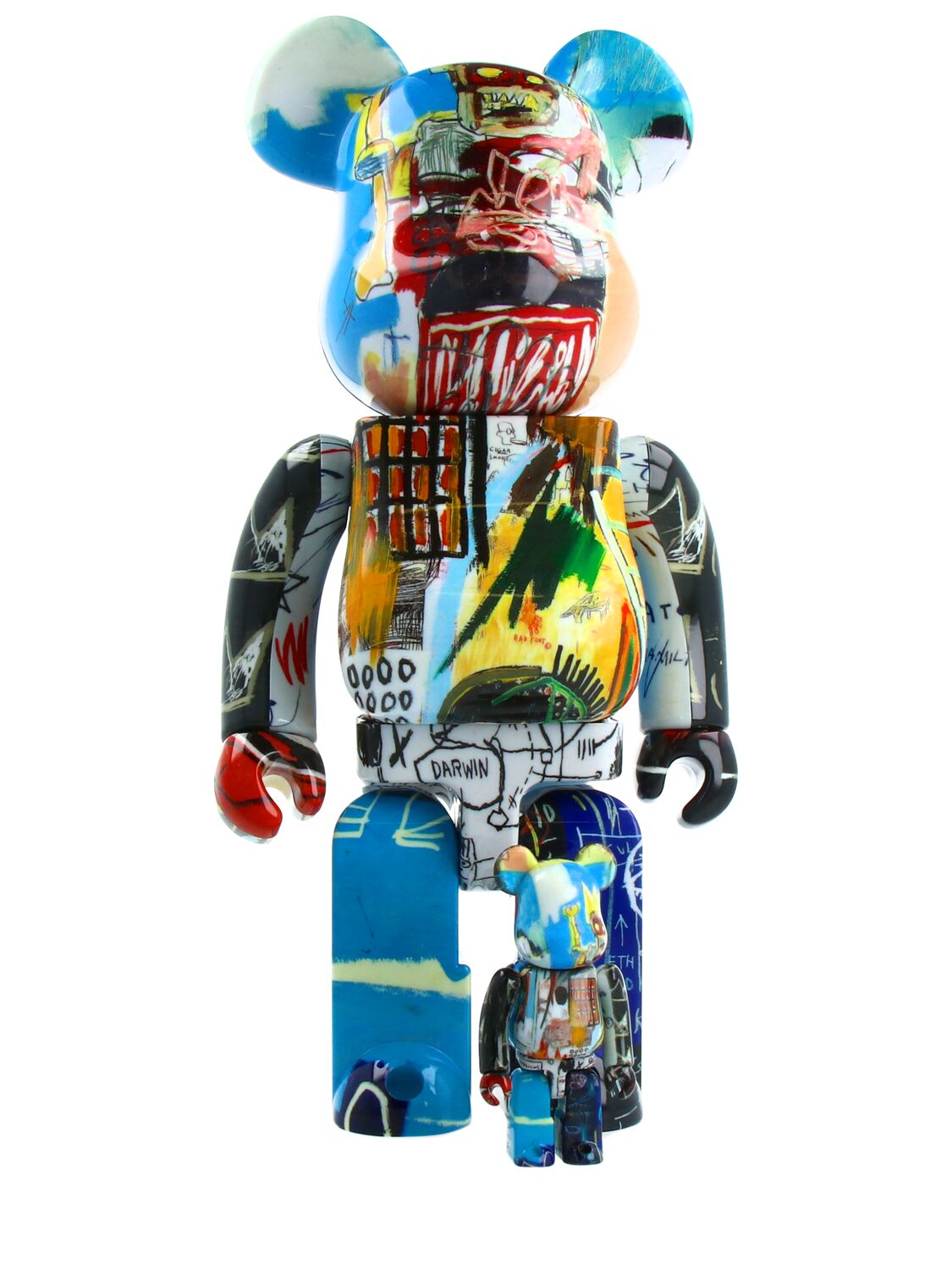 Medicom Toy Bearbrick 100+400% Jean-michel Basquiat In Multicolor